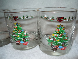 Vintage Christmas Tree Tumbler Old Fashion Glasses Set of 2 - $94.99 MXN