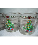 Vintage Christmas Tree Tumbler Old Fashion Glasses Set of 2 - $4.99