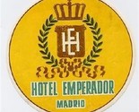 Hotel Emperador Luggage Label Madrid Spain - $10.89