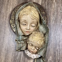 Vintage Madonna And Child Jesus Italy Wall Plaque - $24.99