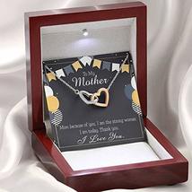 Mother Necklace Because of You Mom Inseparable Love Pendant Birthday Keepsake Ca - £50.27 GBP