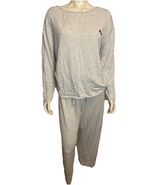 LOFT Sleep Women&#39;s Gray &amp; White Striped 2-Piece Pajamas Large - $353.61 MXN