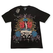 NEW RICH Embroidered Beaded Sir Honor Dragon Fire Rose  T-Shirt Size 2XL... - $35.64