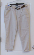 Bandolino LISBETH Belted Curvy Ankle Pant Creamstone Women&#39;s Sz 14 NWT - $19.65