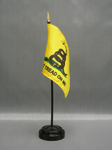 Gadsden Don&#39;t Tread On Me Mini 4&quot;x6&quot; Desk Stick Flag, With Black Plastic... - $8.99