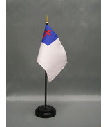 Christian 4&quot;x6&quot; Desk Stick Flag, With Black Plastic Stand - $12.47 CAD