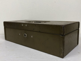 VTG Parplus Metal Products Co. Military Green Utility Storage Money Box No Key - £19.57 GBP