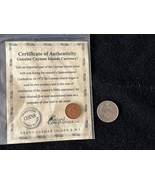 2002 Cayman Islands Uncirculated 1 cent Coin Great Cayman Thrush Bird Wi... - $47.59 MXN