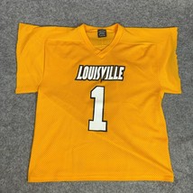 Louisville Cardinals Mens Jersey Medium Lacrosse Yellow White NCAA Sport... - $39.98