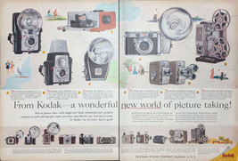 Vintage Eastman Kodak Print Ad Images Of Kodak Cameras And Video Products - £7.77 GBP