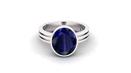 5 Carat Lab  Certified Unheated Untreatet AAA+ Quality Natural Blue Sapphire Rin - £46.93 GBP