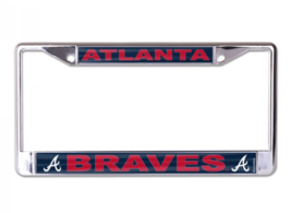 Atlanta Braves Laser Usa Made Chrome License Plate Frame - £23.58 GBP