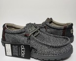 Hey Dude Mens Size 9 Grey Wally Shoes Loafers Black White New with Tags - $59.39