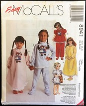 Part Cut Sz XS 2 4 Raggedy Ann Nightgown Pajamas Transfer McCalls 8941 P... - $6.99