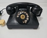 Bell System Rotary Dialed Telephone Black Vtg 1940’s Desk Phone - £35.19 GBP