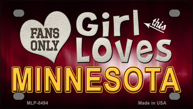 This Girl Loves Minnesota Novelty Mini Metal License Plate Tag - $14.95