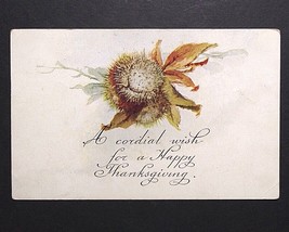 A Cordial Wish for a Happy Thanksgiving c1910s Unused UNP Antique Postcard - £5.96 GBP