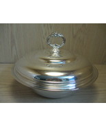 Silver Plate Casserole Dish With Lid, Glass Insert Oven Proof, #12, and USA - £19.57 GBP