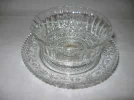 Kig Malaysia Glass Candy Nut Bowl Pedestal Under Plate Beaded &amp; Flower D... - $9.95