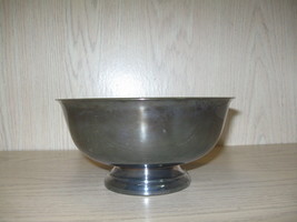 Silver Plate Sheridan Vegetable Serving Pedestal Bowl 1946 - $12.98