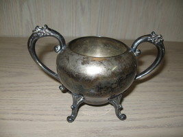 Silver Plate Sugar Bowl Silver On Copper Sheridan Silver Co Inc 1946-1973 - $9.95