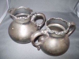Silver Plate Sugar &amp; Cream Set Middle Town Plate Co Silver Plate 670  1864-1899 - £15.65 GBP