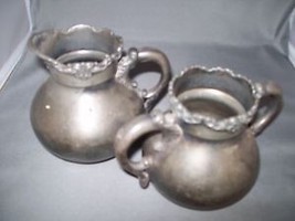 Silver Plate Sugar &amp; Cream Set Middle Town Plate Co Silver Plate 670  1864-1899 - $19.95