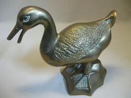 Duck Brass Figurine Statue Door Stop Paper Weight Detail Design - £13.32 GBP