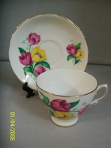 Crown Royal Cup B465 &amp; Saucer E465 Bone China Gold Trim Made In England - £7.93 GBP