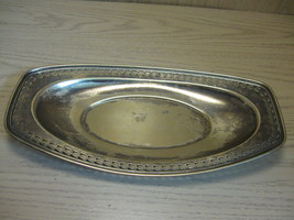 Continental Silver Co Silver Plate Serving Plate Tray Flower Pierce Desi... - $9.95