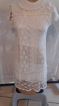 Cream fully lace dress with underlining- new with tags - $12.99