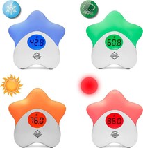 Temperature Regulated Night Light Star w/Thermometer Multicolor Display ... - £7.92 GBP