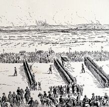 President Lincoln Review In Falmouth Virginia 1882 Victorian Military Ar... - $19.99