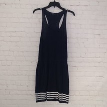 Gap Dress Womens Medium Blue Sleeveless Scoop Neck Elastic Waist Preppy Nautical - £15.73 GBP