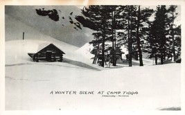 Winter Scene At Camp Tioga California~Frashers 1940s Real Photo Postcard - £7.73 GBP