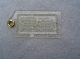 AUTHENTIC COACH EXTRA LARGE CLEAR  PLASTIC WITH GOLD SPARKLES HANG TAG  EUC - £15.66 GBP