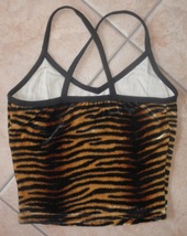 womens top animal print velour beach or day wear size medium - $13.34 CAD