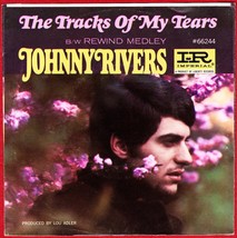 Johnny Rivers 45 RPM Picture Sleeve Only 1967 PS - Tracks of My Tears - £9.46 GBP