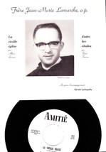 Frere Jean-Marie Lamarche 45 RPM &amp; Sleeve La Vieille Eglise / Entre Les Etoiles - £10.19 GBP
