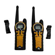 Motorola Talkabout T7400 Two-Way Radios Pair Black/Yellow with Belt Clips - $21.17
