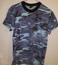 BRAND NEW TEE SWING BLUE CAMOUFLAGE LARGE SHORT SLEEVE T SHIRT - $10.95