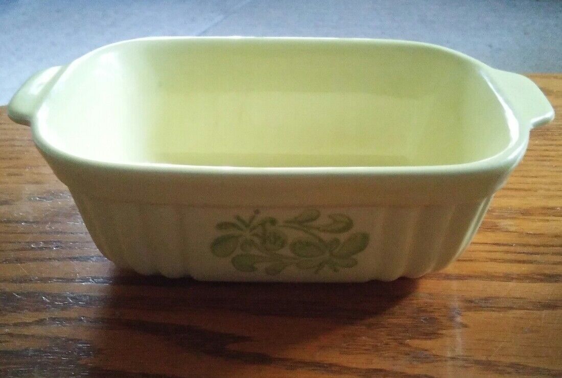 000 Vintage Yellow FTDA 16OZ 1983 Oven Bowl Ribbed Handles Pfaltzgraff - $8.99