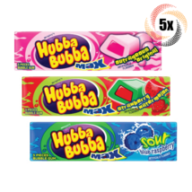 5x Packs Wrigley&#39;s Hubba Bubba Variety Chewing Bubble Gum ( 5 Pieces Per Pack ) - £8.95 GBP