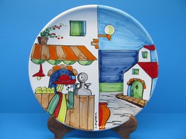 La Musa Hand Painted Italian Pottery 10&quot; Plate Signed By Artist Dipietra... - £29.93 GBP