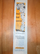 Vintage 4 Fishermen Fishsticks Magazine Advertisement 1960 - $75.95 MXN