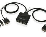IOGEAR 2-Port USB VGA Cabled KVM Switch - 2048 x 1536 - Remote Button Sw... - £29.05 GBP+