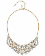 Inc International Concepts Gold-Tone Crystal &amp; Imitation Pearl Flower St... - £14.22 GBP