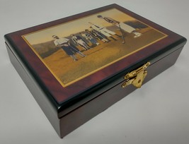 Wood Playing Card Case with 2 decks of cards : Golf theme - £27.52 GBP