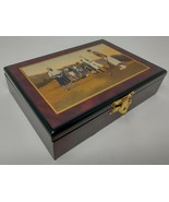Wood Playing Card Case with 2 decks of cards : Golf theme - £27.86 GBP