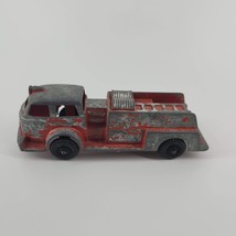 Vintage Hubley Red Fire Truck #402 Diecast Metal 6&quot; Long Lancaster PA USA Made - £12.65 GBP